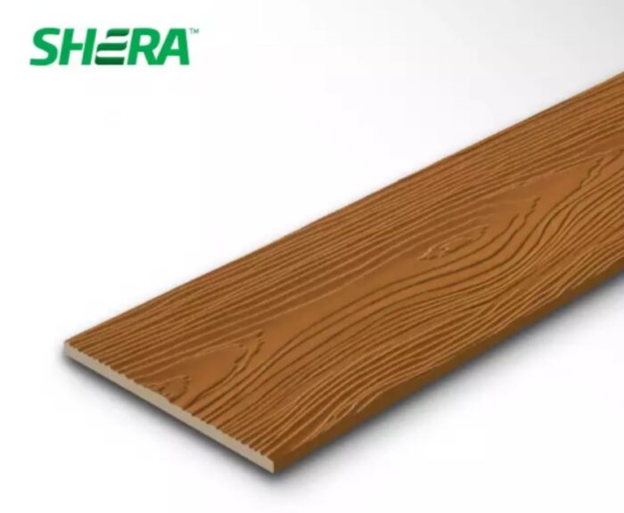 CLIN BARDAGE FIBRE CIMENT SHERA PLANKS TEAK SQUARE CUT 8*200*300 WALMUT BROWN