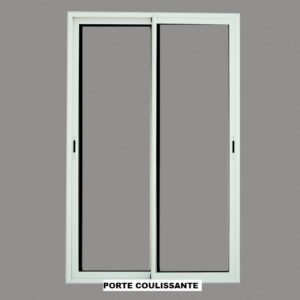 PORTE ALU COULISSANTE NOIR 2000*2190