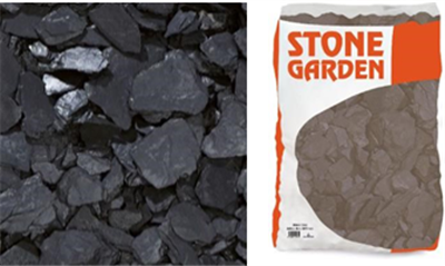 100011_GALET_DECORATIF_STONE_GARDEN_ARDOISE_NOIR_30_80MM_ GALET DECORATIF STONE GARDEN ARDOISE NOIR 30/80MM - 20KG – Image 1