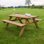 TABLE BOIS PICNIC JARDIN 2370*1580*720
