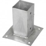 PIED DE POTEAU BOIS SUR PLATINE 91*150