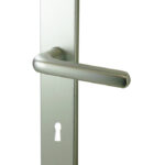 POIGNET ALU CHAMPAGNE POUR BLOC PORTE 165MM