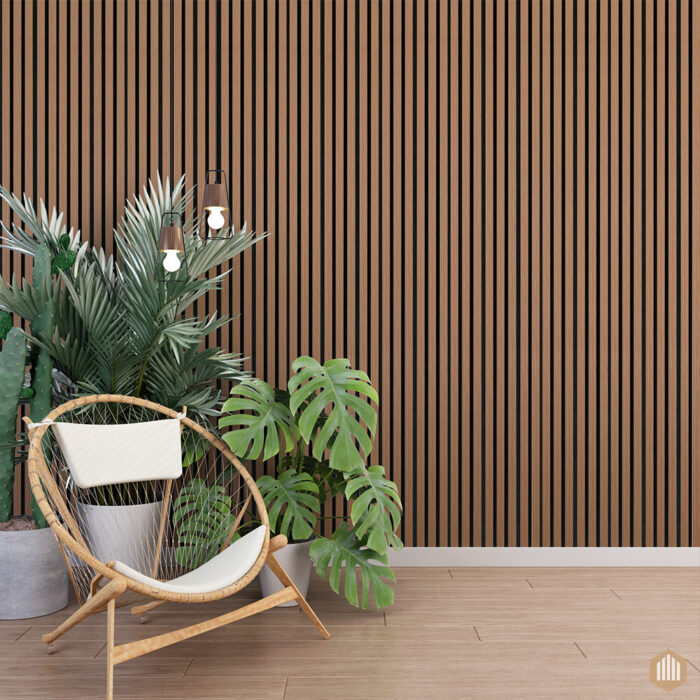 PANNEAUX ACOUSTIQUES 22*600*2400 WALNUT PRIX LAME (1.44M²)