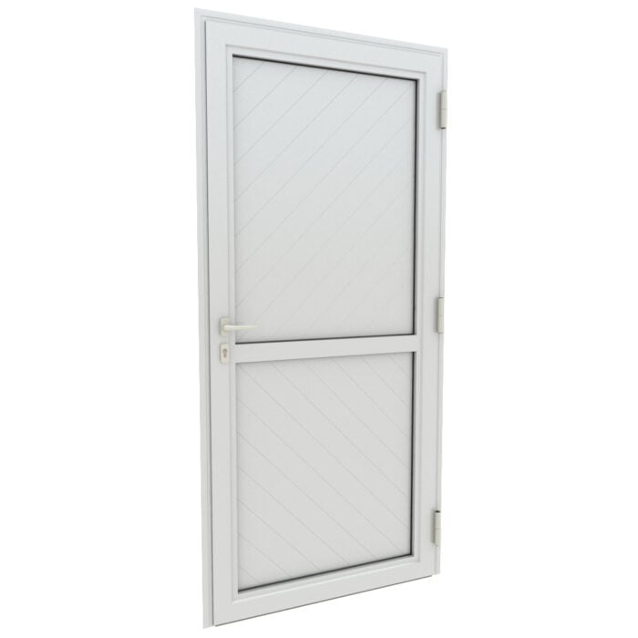 PORTE ALU PLEIN BLANC 1200*2175
