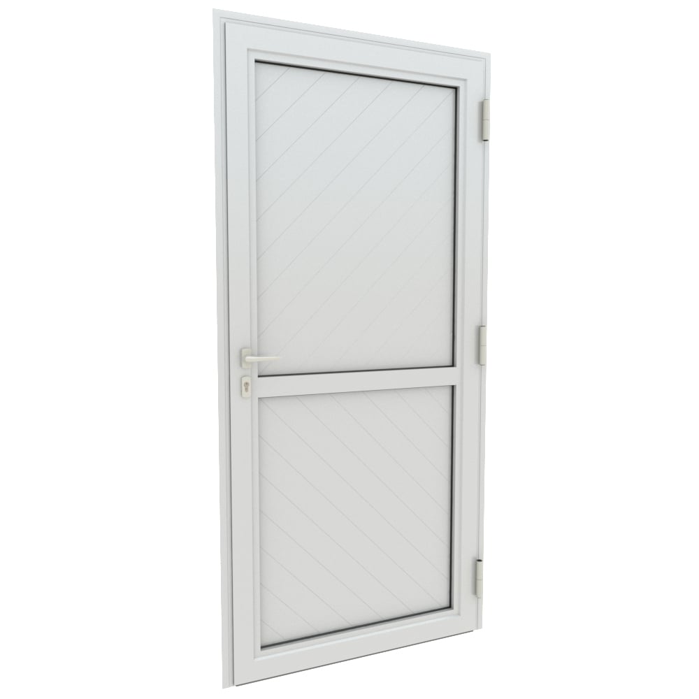 PORTE ALU PLEIN BLANC 1200*2175 – Image 1