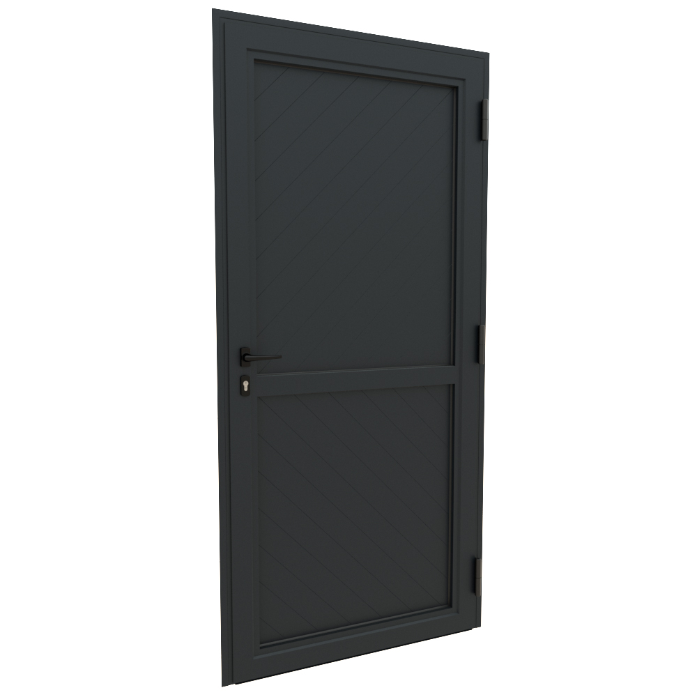PORTE ALU PLEIN NOIR 1400*2175 – Image 1