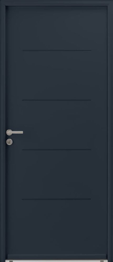 PORTE BAREAUDEE 1 BATTANT 1000*2175 OUV EXT GAUCHE ALU NOIR