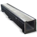 CANIVEAU PE+GRILLE GALVA 130MM HAUTEUR 75MM