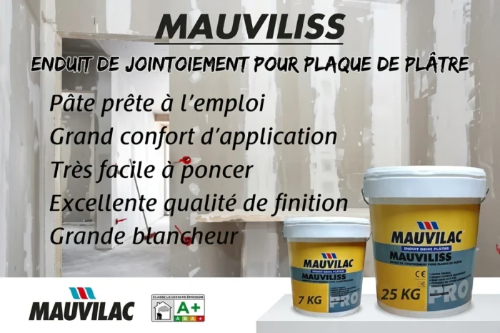 ENDUIT PLACO PRET A L'EMPLOI MAUVILISS 25KG CE