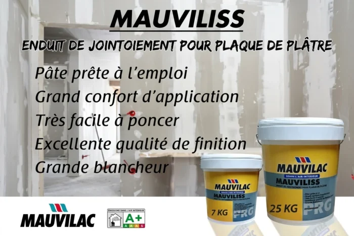 ENDUIT PLACO PRET A L'EMPLOI MAUVILISS 7KG CE