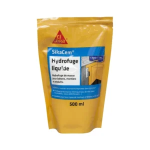 HYDROFUGE LIQUIDE MORTIER BETON SIKACEM 500ML