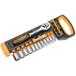 JEU DE 14PCS CLIQUET ET DOUILLES 1/4 TOLSEN (INDUSTRIEL)