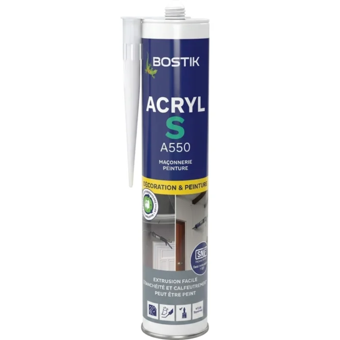 MASTIC BOSTIK ACRYLIQUE S BLANC - 310ML