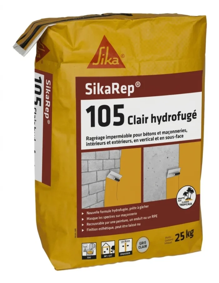 MORTIER RAGREAGE SIKAREP 105 GRIS 25KG PAL 48
