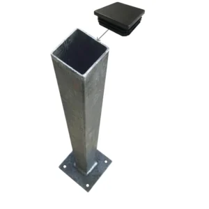 PIED DE POTEAU BOIS SUR PLATINE 71*150
