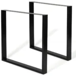 PIED DE TABLE CARRE 70*72CM - NOIR (80*20*1.5MM) LOT DE 2PCS