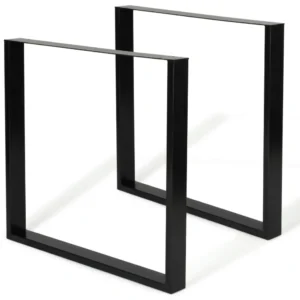 PIED DE TABLE CARRE 70*72CM - NOIR (80*20*1.5MM) LOT DE 2PCS