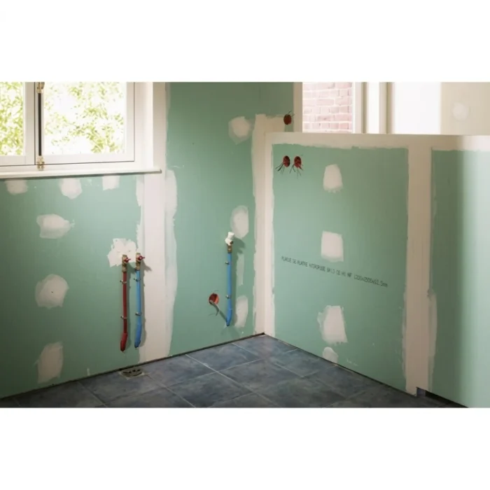 PLAQUE DE PLATRE HYDROFUGE BA13 CE H1 NF 1200x2500x12.5mm