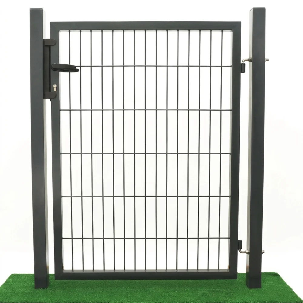 PORTILLON JARDIN CARRE 1BATTANT NOIR 1M*1M (AI Enhanced) PORTILLON JARDIN CARRE 1BATTANT NOIR 1M*1M – Image 1