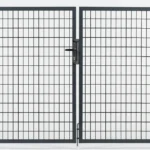 PORTILLON JARDIN CARRE 2BATTANTS NOIR 3M*1.50M
