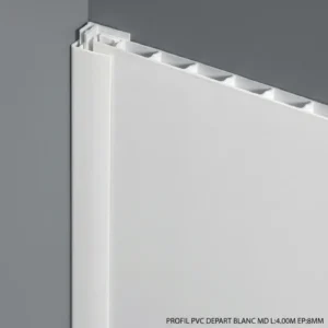 PROFIL PVC DEPART BLANC MD L:4.00M EP:8MM