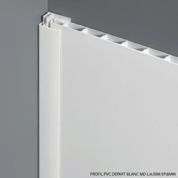 PROFIL PVC DEPART BLANC MD L:4.00M EP:8MM