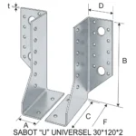 SABOT "U" UNIVERSEL 30*120*2