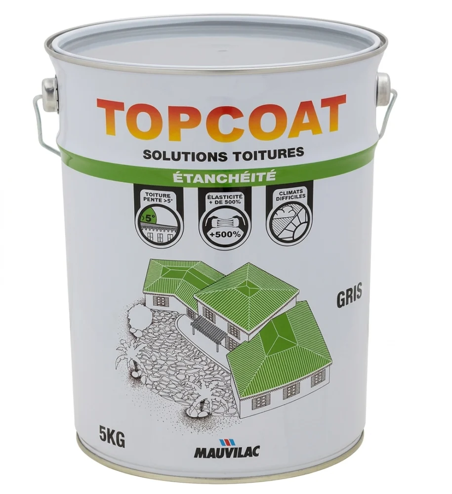 TOPCOAT ETANCHEITE GRIS 5KG (AI Enhanced) TOPCOAT ETANCHEITE GRIS 5KG – Image 1