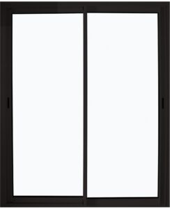 PORTE ALU COULISSANTE NOIR 1600*2190