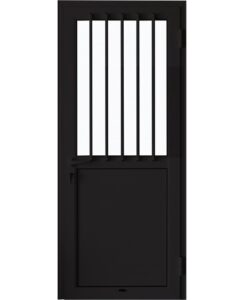 EA - PORTE ALU NOIR BAREAUDEE 890*2170 DROIT