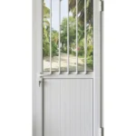 EA - PORTE ALU BLANC BAREAUDEE 890*2170 GAUCHE