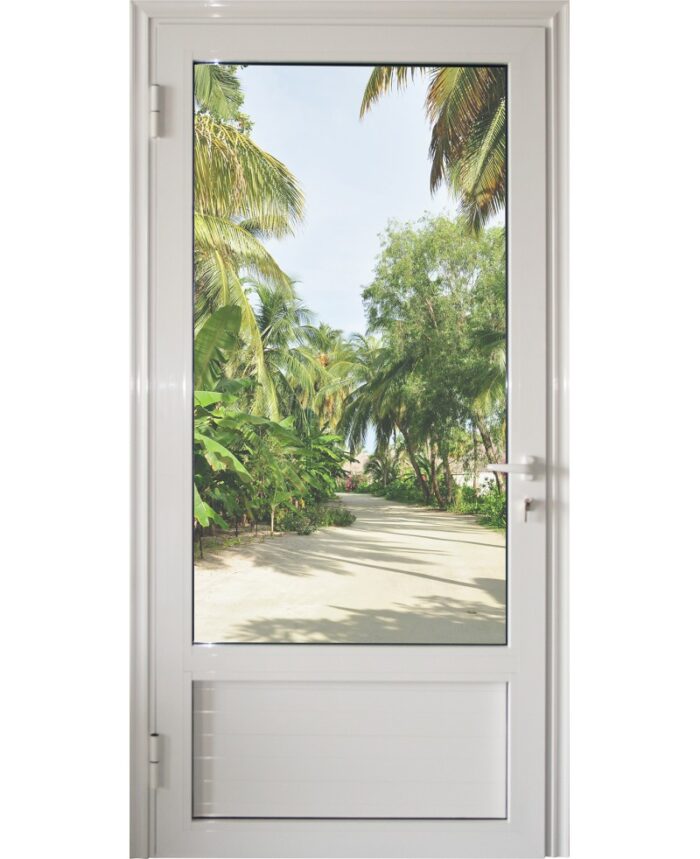 EA - PORTE ALU VITREE BLANC 890*2140 GAUCHE