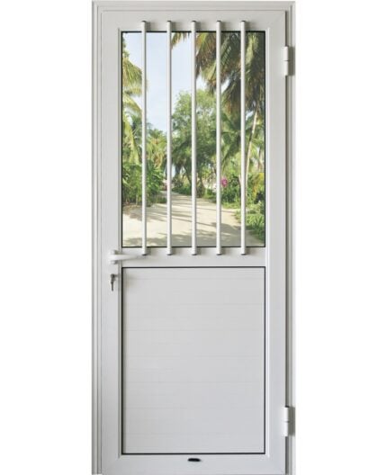 EA - PORTE ALU BLANC BAREAUDEE 990*2170 DROIT