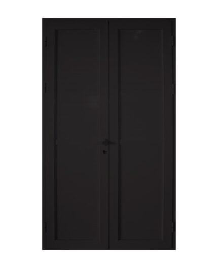 EA - PORTE ALU PLEIN NOIR 2 BATTANTS 1190*2170
