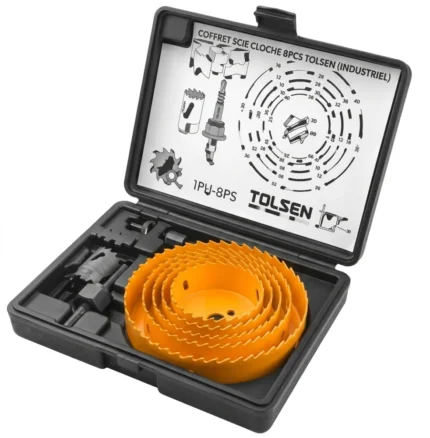 COFFRET SCIE CLOCHE 8PCS TOLSEN (INDUSTRIEL)
