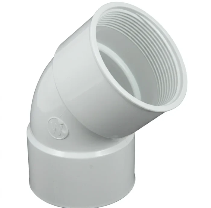 COUDE GOUTTIERE 45 FF BLANC