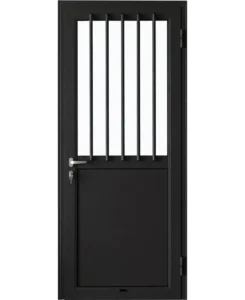 EA - PORTE ALU NOIR BAREAUDEE 890*2170 DROIT