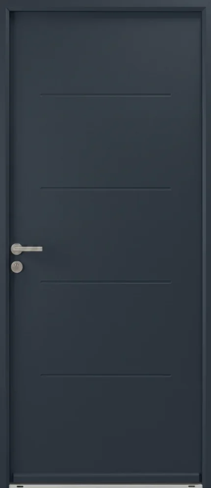 EA - PORTE ALU NOIR BAREAUDEE 990*2170 GAUCHE