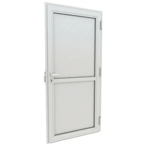 EA - PORTE ALU PLEIN BLANC 890*2170 DROIT
