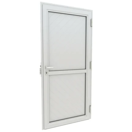 EA - PORTE ALU PLEIN BLANC 890*2170 DROIT