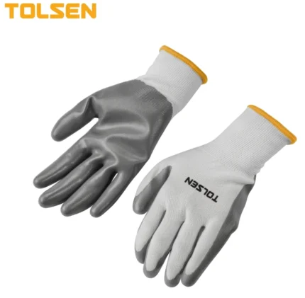 GANTS MANUTENTION POLYESTER T10 (XL) DOUBLE GRIS 1 PAIRE TOLSEN