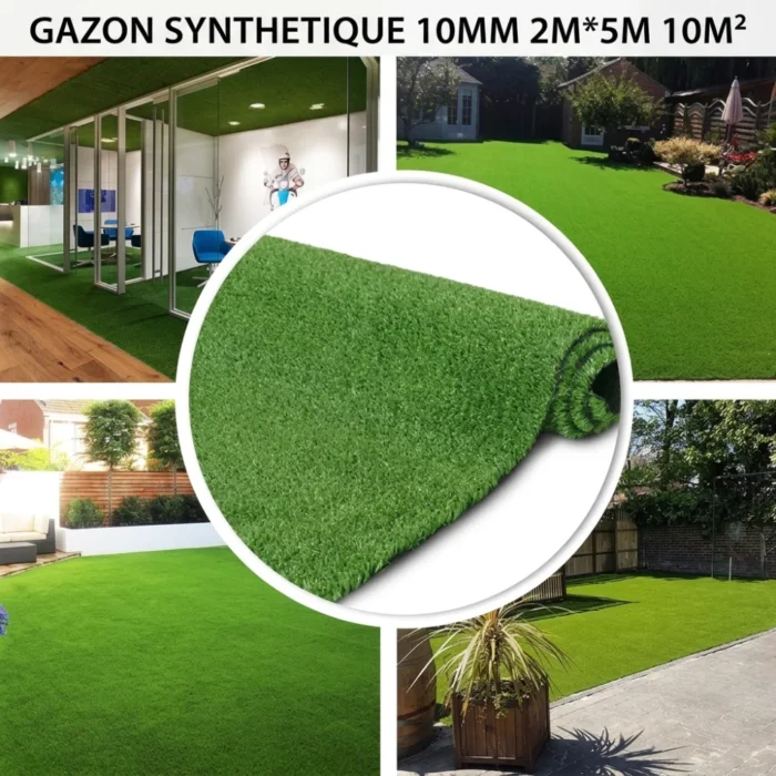 GAZON SYNTHETIQUE 10MM 2M*5M 10M²