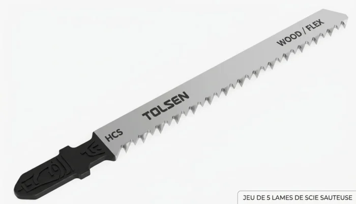 JEU DE 5 LAMES DE SCIE SAUTEUSE TOLSEN