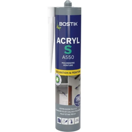 MASTIC BOSTIK ACRYLIQUE S BLANC - 310ML