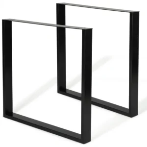 PIED DE TABLE CARRE L30*H43 - NOIR (80*20*1.5MM) - 2PCS/BOITE