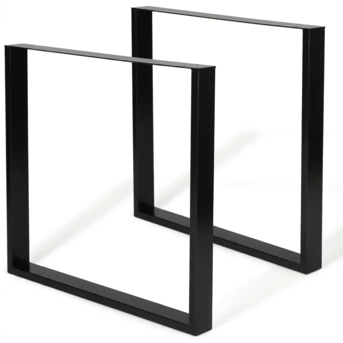 PIED DE TABLE CARRE L30*H43 - NOIR (80*20*1.5MM) - 2PCS/BOITE