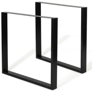 PIED DE TABLE CARRE L70*H72 - NOIR (80*20*1.5MM) - 2PCS/BOITE