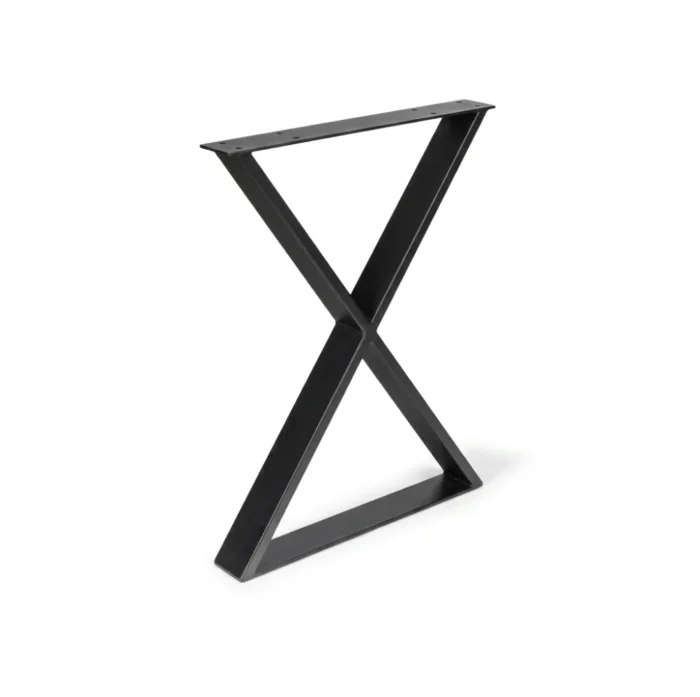 PIED DE TABLE EN CROIX L30*H43 - NOIR (80*20*1.5MM) - 2PCS/BOITE