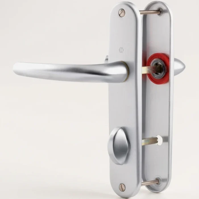 POIGNET ALU ARGENT CONDAMNATION POUR BLOC PORTE 165MM