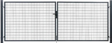 PORTILLON JARDIN CARRE 2BATTANTS NOIR 3M*1.50M